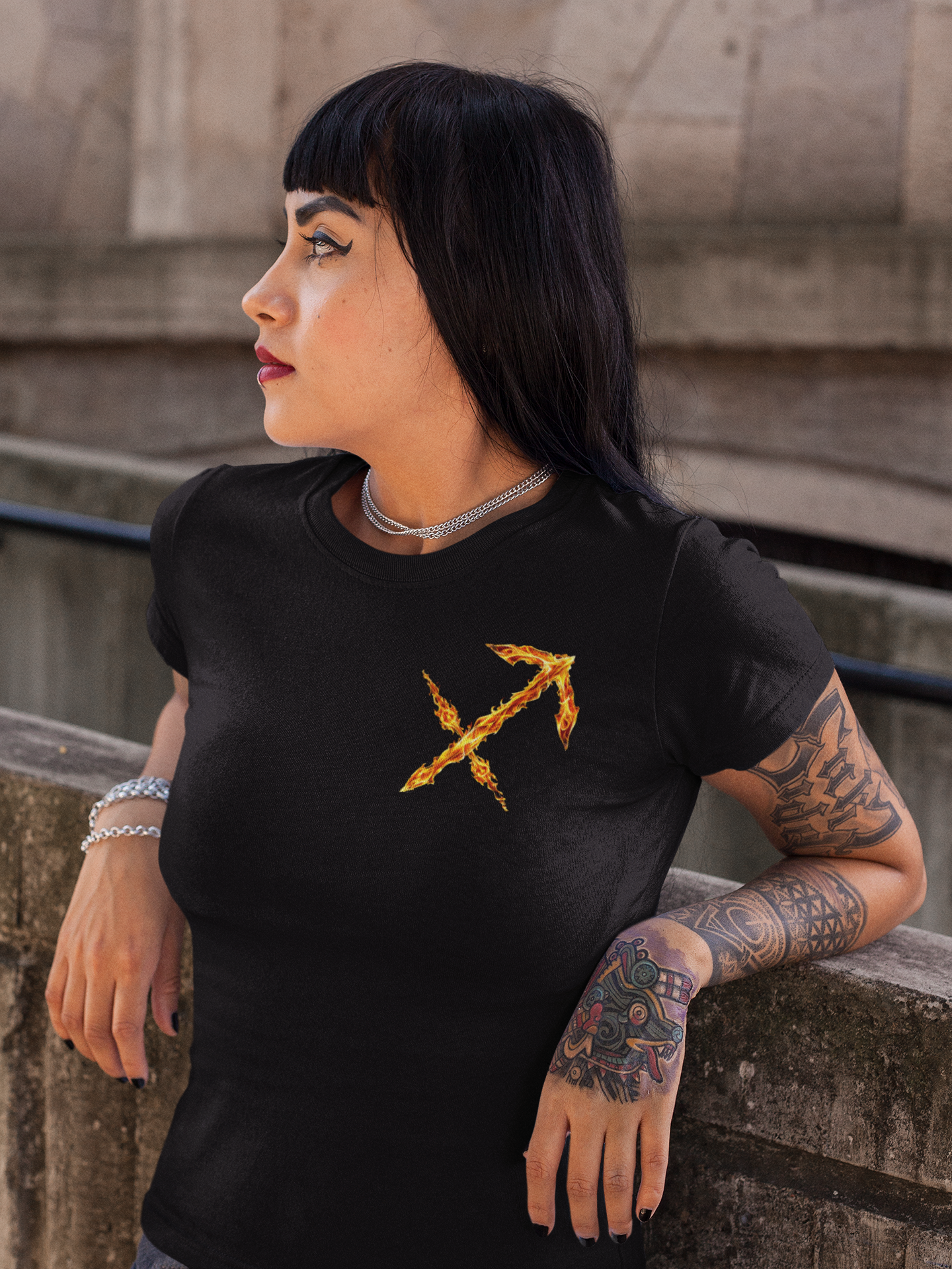 "Burning Resolve" – Sagittarius Tee, Embrace the Fire Within!