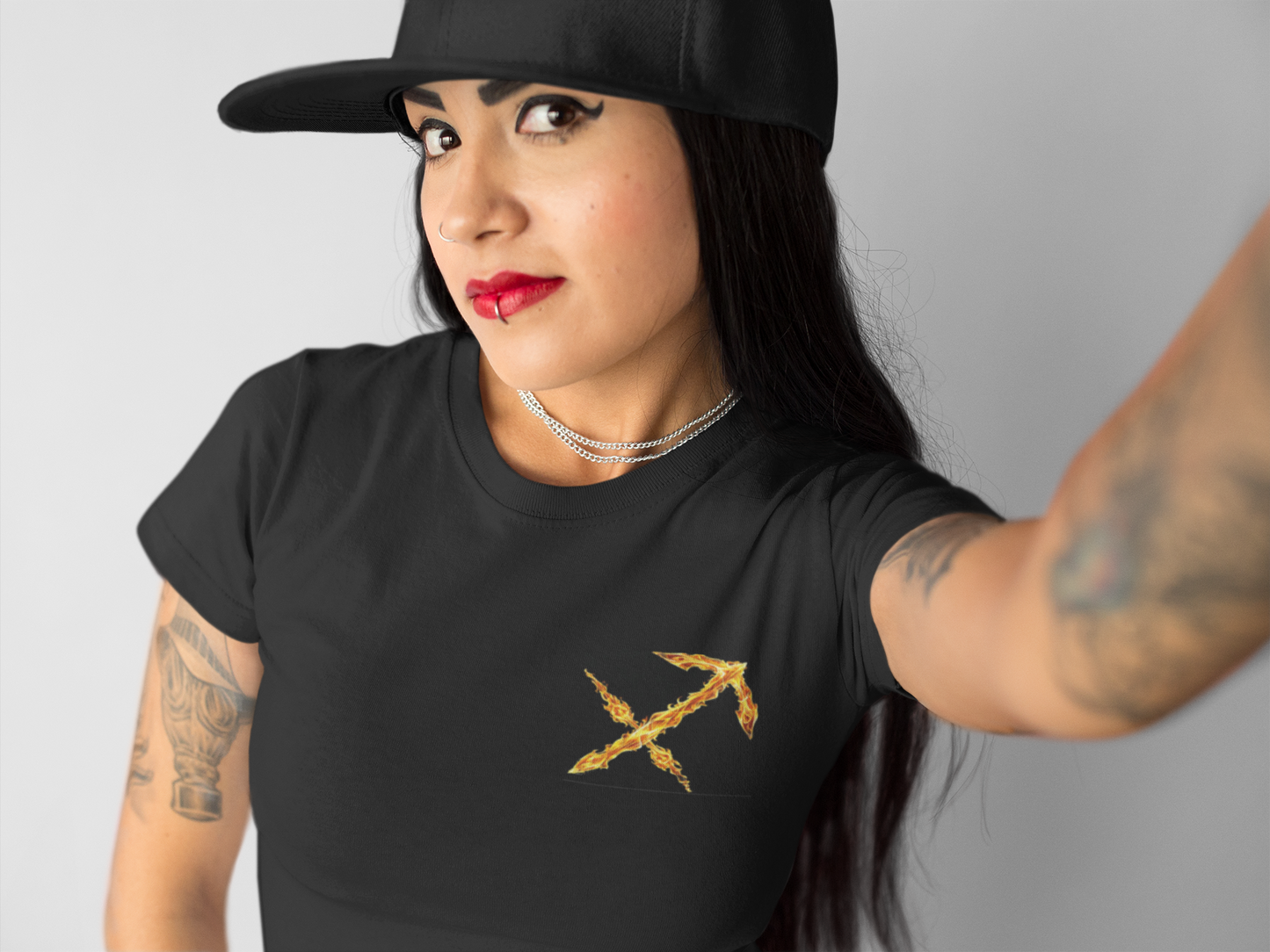 "Burning Resolve" – Sagittarius Tee, Embrace the Fire Within!