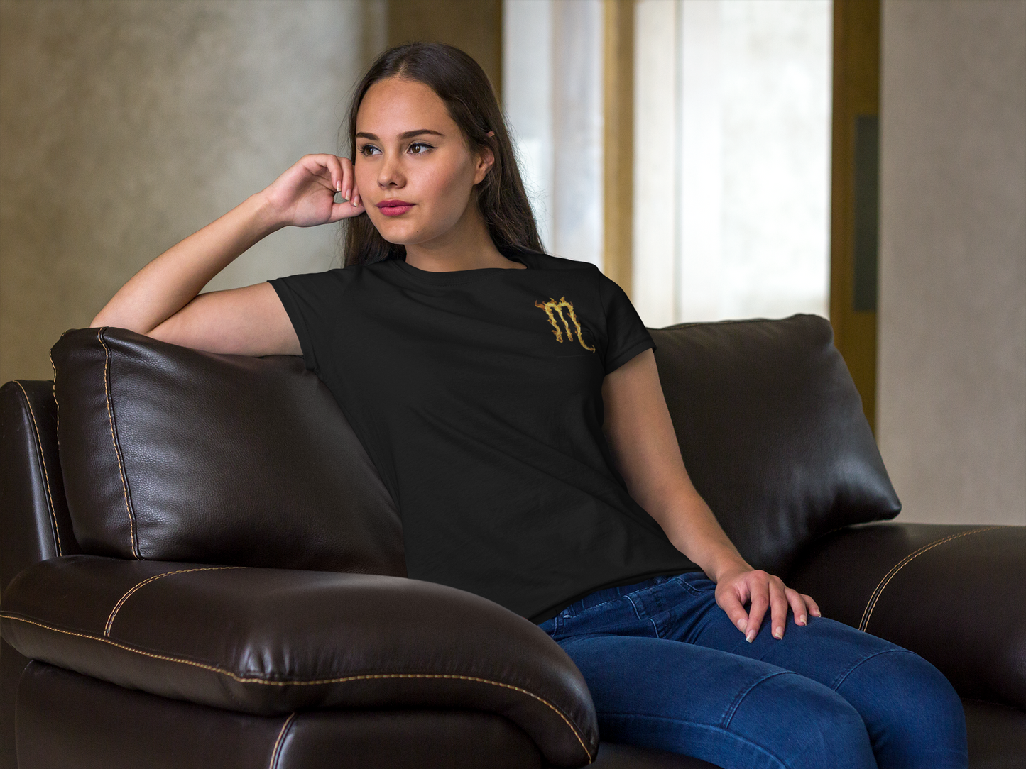 "Burning Desire" – Scorpio, Fueled by Passion and Power T-Shirt!