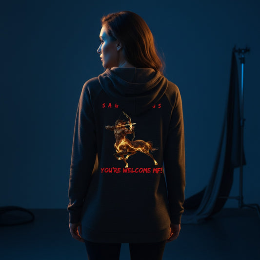 Women’s Sagittarius Attitude Lightweight California Wash Wave Hoodie