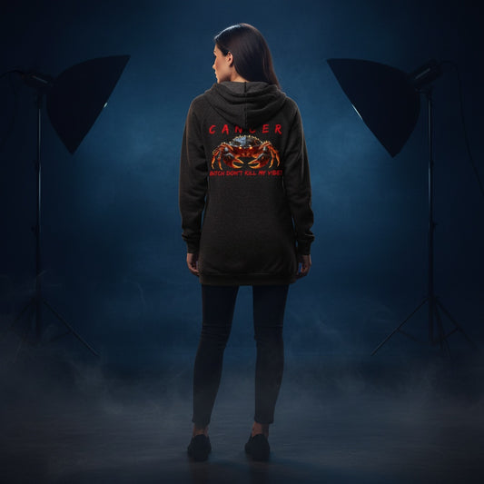 Women’s Cancer Attitude Lightweight California Wash Wave Hoodie